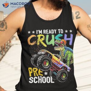 crush preschool dinosaur monster truck back to school boys shirt tank top 3
