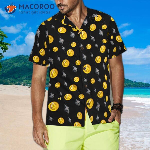 Cryptocurrency Bitcoin And Ethereum Hawaiian Shirt