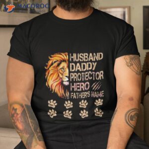 custom husband daddy protector hero happy fathers day shirt tshirt