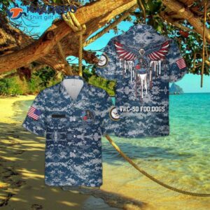 Custom-name Us Navy Vrc-50 Foo Dogs Hawaiian Shirt