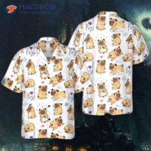 “cute And Funny Pug Shirt For ‘s Hawaiian Shirt”