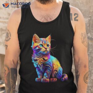 cute cat for kitten lovers colorful art kitty adoption shirt tank top