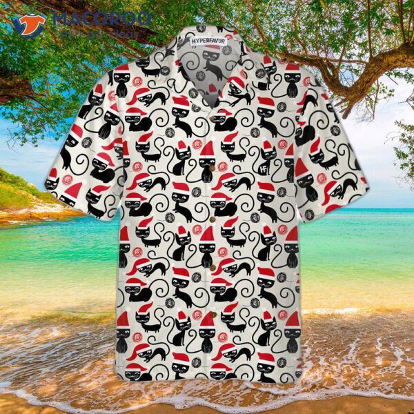 Cute Cats For Christmas Hawaiian Shirt, Funny Catmas Best Gift