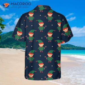 Cute Elf With Candy Cane Hawaiian Shirt, Funny Christmas Best Gifts Idea
