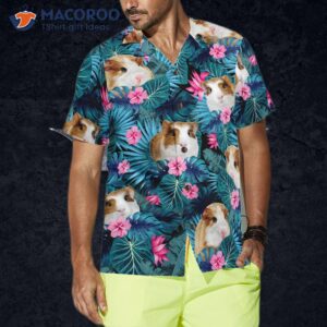 cute guinea pig tropical pattern hawaiian shirt 5