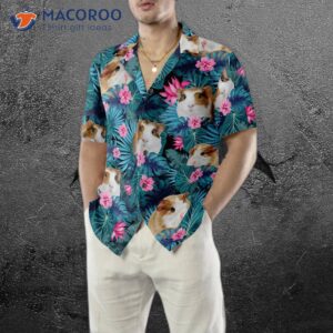 cute guinea pig tropical pattern hawaiian shirt 6