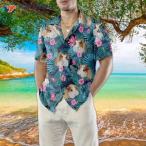 cute guinea pig tropical pattern hawaiian shirt 8