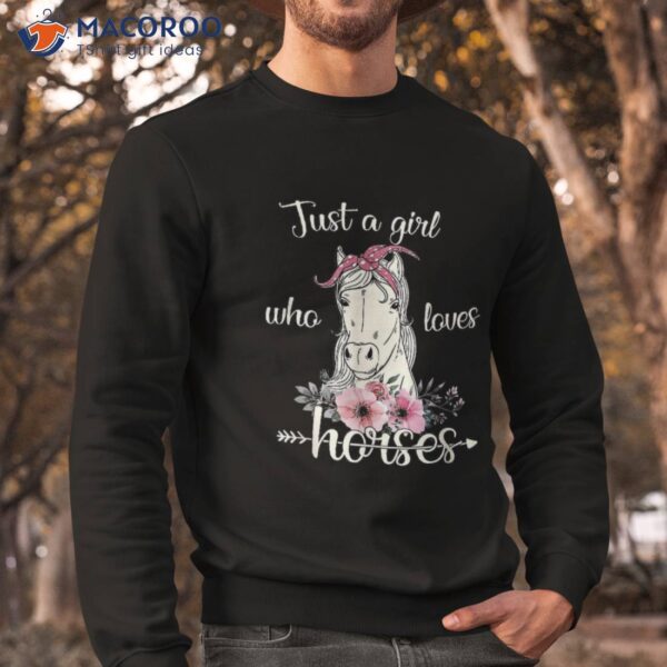 Cute Horse Just A Girl Who Loves Horses Graphic Shirt