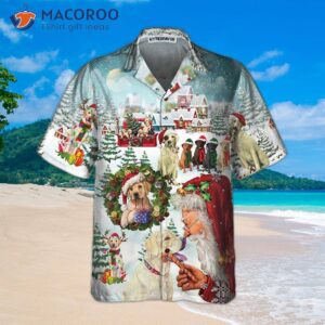 cute labrador dogs celebrate christmas hawaiian shirt funny best gift 2