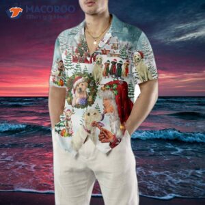cute labrador dogs celebrate christmas hawaiian shirt funny best gift 4