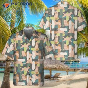 Cute Labrador Seamless Pattern Dog Hawaiian Shirt, Funny Gift For Retriever Lover