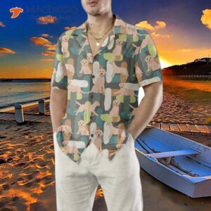 cute labrador seamless pattern dog hawaiian shirt funny gift for retriever lover 4