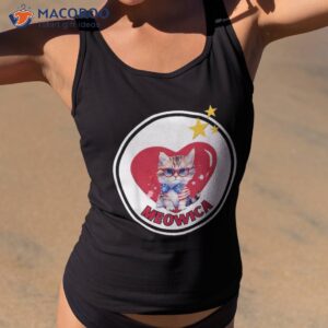 Cute Meowica 4th Of July Kitty With Glasses Heart Love Usa Shirt