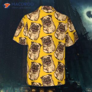 cute pug seamless pattern shirt for s hawaiian 1