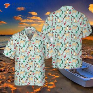 Cute Pug Xmas Holiday Hawaiian Shirt, Funny Christmas Dog Shirt