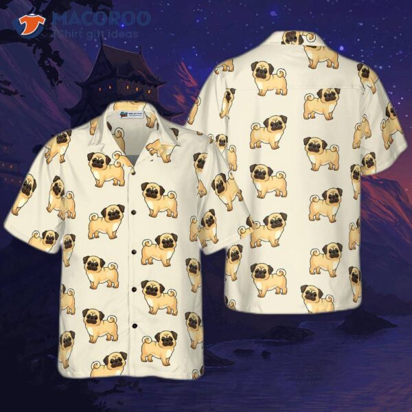 “cute Pugs For You” Hawaiian Shirt