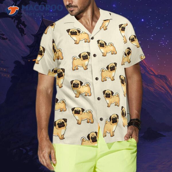 “cute Pugs For You” Hawaiian Shirt