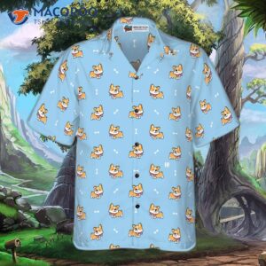 cute puppy corgi hawaiian shirt 2