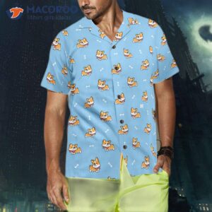 cute puppy corgi hawaiian shirt 3