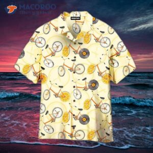 cute retro bicycles with oranges hawaiian shirts 0