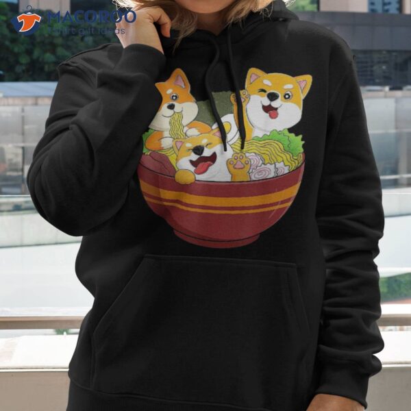 Cute Shiba Inu Ra Japanese Noodles Dog Lover Kawaii Anime Shirt