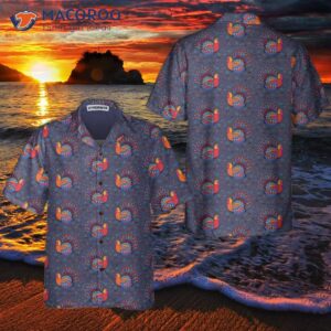 cute turkeys for thanksgiving hawaiian shirt turkey gift 0