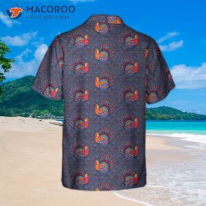 cute turkeys for thanksgiving hawaiian shirt turkey gift 1