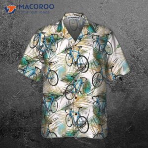cycling feather hawaiian shirt tropical bicycle shirt for and best gift bikers 2