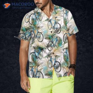 cycling feather hawaiian shirt tropical bicycle shirt for and best gift bikers 3