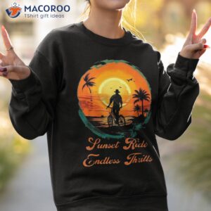 cycling into sunset retro bicycle dream shirt sweatshirt 2