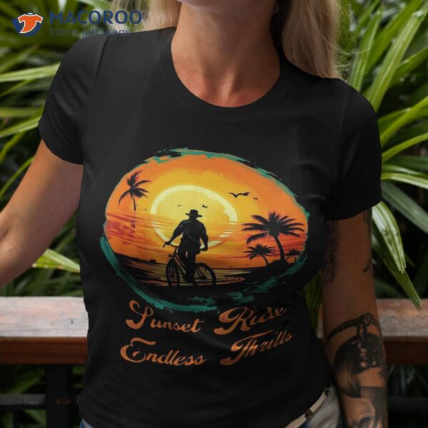 Cycling Into Sunset: Retro Bicycle Dream Shirt