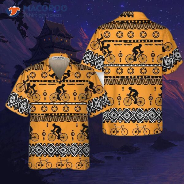 Cycling Tribal Pattern Hawaiian Shirt