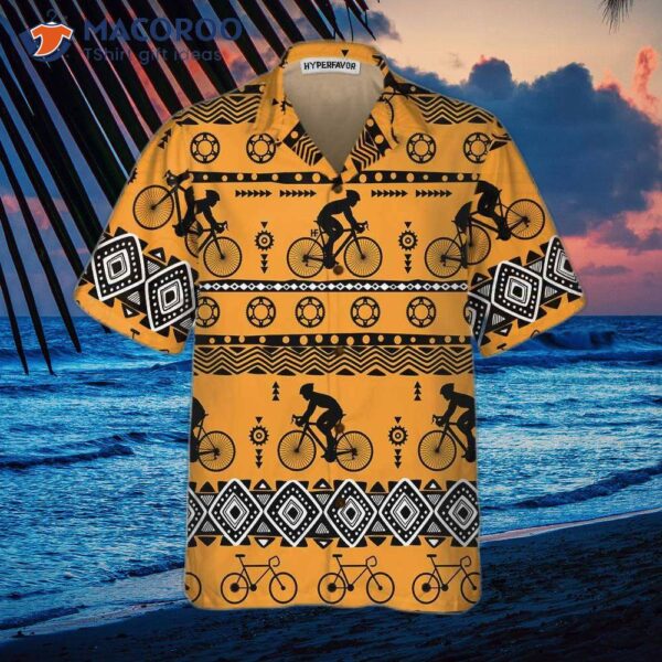 Cycling Tribal Pattern Hawaiian Shirt