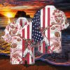 Dabbing Football American Flag Tropical Hawaiian Shirt