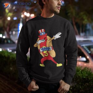 dabbing hot dog 4th of july funny patriotic american wieners shirt sweatshirt