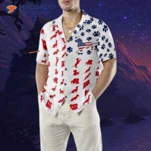 dachshund american flag hawaiian style shirt 4