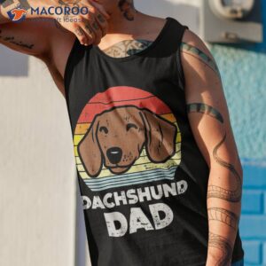 dachshund dad retro weiner sausage dog animal pet gift shirt tank top 1