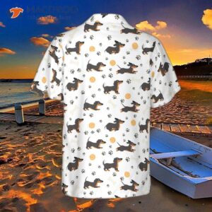 dachshund seamless pattern adorable pet hawaiian shirt 1