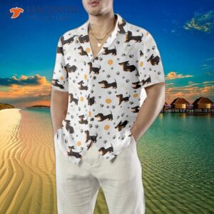 dachshund seamless pattern adorable pet hawaiian shirt 3