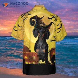 Dachshunds Are Never Too Old For A Halloween Hawaiian Shirt; It’s Spooky Shirt And .