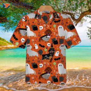 Dachshunds On Halloween Hawaiian Shirt, Spooky Dachshund Funny Shirt For And