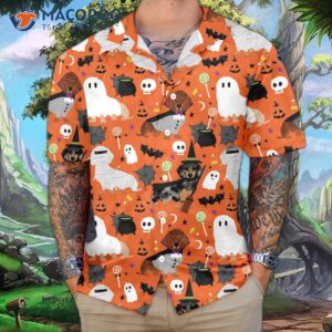 dachshunds on halloween hawaiian shirt spooky dachshund funny shirt for and 4