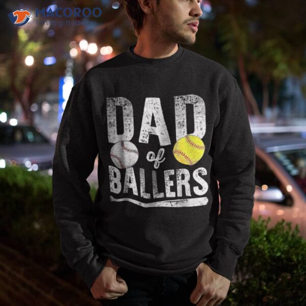 Dad Of Ballers Baseball Softball Father’s Day Gift Funny Shirt