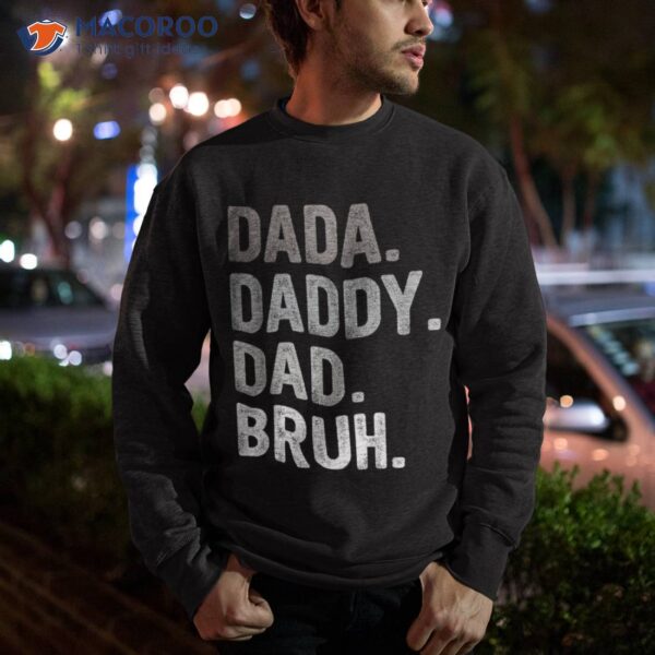 Dada Daddy Dad Bruh Retro Vintage Funny Fathers Day 2023 Shirt