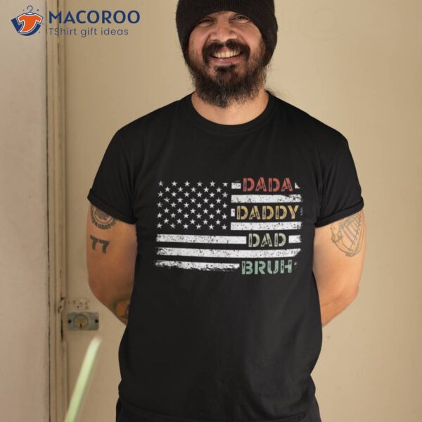 Dada Daddy Dad Bruh Shirt Fathers Day 2023 Vintage Funny
