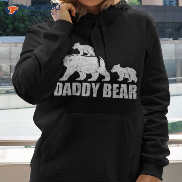 Daddy Bear 2 Cubs Shirt Twin Tshirt Dad Kids