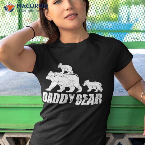 Daddy Bear 2 Cubs Shirt Twin Tshirt Dad Kids