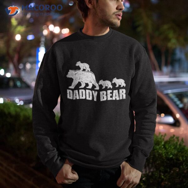 Daddy Bear 3 Cubs Shirt Kids Tshirt Dad