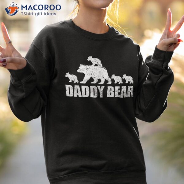 Daddy Bear 4 Cubs Shirt Kids Tshirt Dad