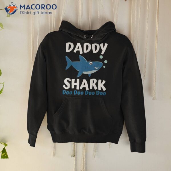 Daddy Shark Fathers Day Gift From Wife Son Daughter Shirt